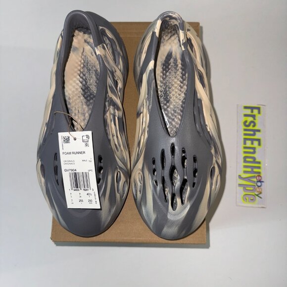 Adidas Yeezy Foam RNR MX Moon Grey Mens Size 7 NEW in Box - Picture 7 of 10